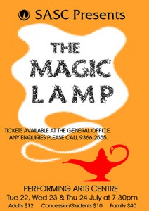 SASC Musical: The Magic Lamp @ St Albans Secondary Performing Arts Centre | St Albans | Victoria | Australia
